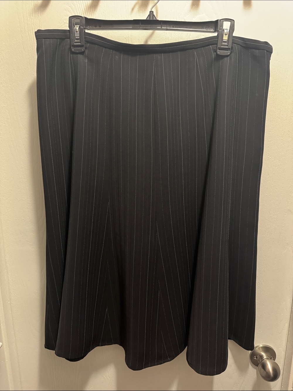 Kate Hill Black Pinstripe Skirt